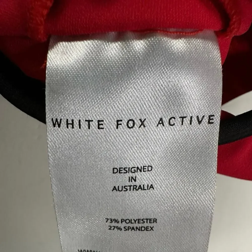 White Fox Active Women’s Red/Black Sports Bra size Medium